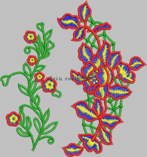 Water soluble flower embroidery pattern album