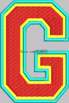Letter G embroidery pattern album