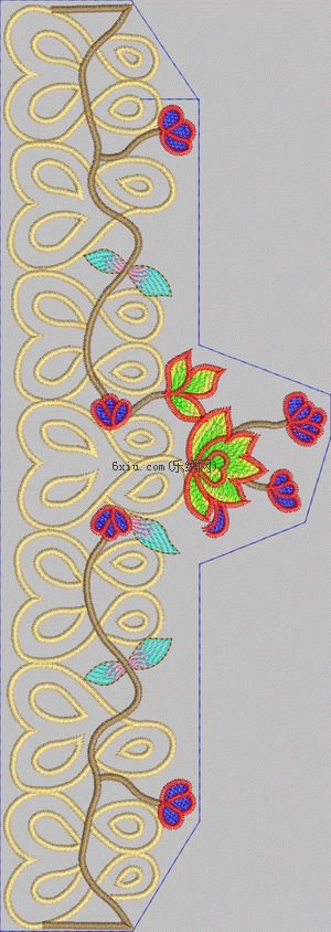 Edge pendulum curve embroidery pattern album