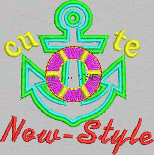 Badge anchor embroidery pattern album