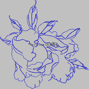 Paeonia suffruticosa embroidery pattern album