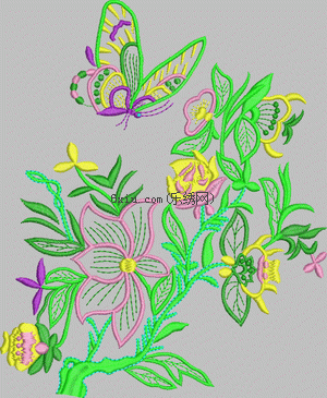 Middle-aged and Old People in Traditional Butterfly Flowers embroidery pattern album