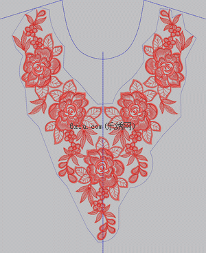 Flower collar embroidery pattern album