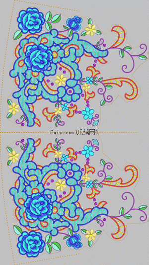 SYMMETRIC FLOWER embroidery pattern album