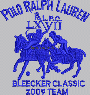 Riding polo embroidery pattern album
