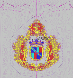 Classical Angel Emblem embroidery pattern album
