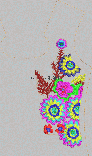 Classical Flowers in Tang Dynasty Dresses embroidery pattern album