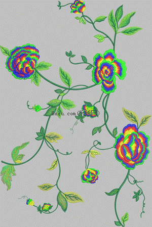 Classic rattan flower embroidery pattern album