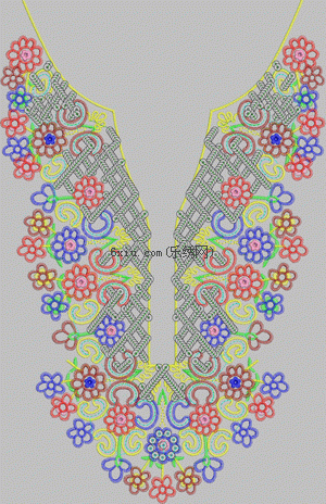 Bead collar embroidery pattern album