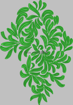 Split leaf embroidery pattern album