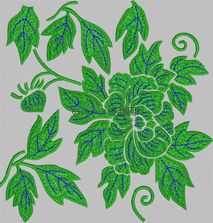 Leaf embroidery pattern album