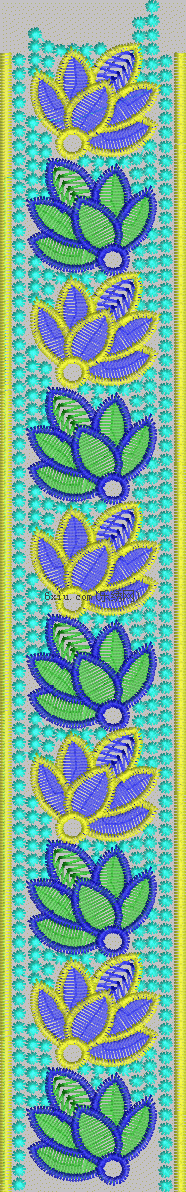 Flower Star Bar Code embroidery pattern album
