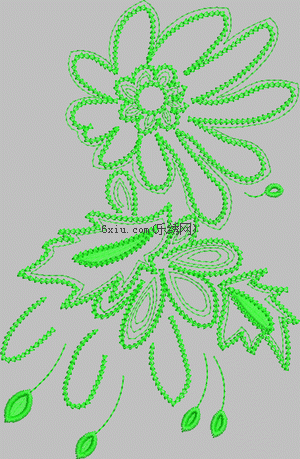 Abstract flower embroidery pattern album