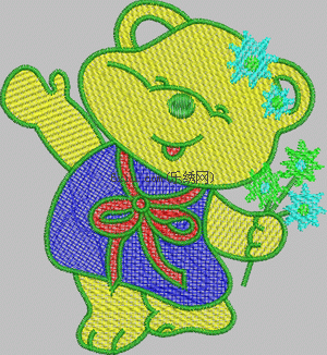 Bear cartoon embroidery pattern album