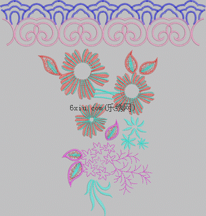 Barcode Simple Flower embroidery pattern album