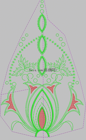 Back curve embroidery pattern album