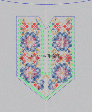 Cross embroidered collar embroidery pattern album