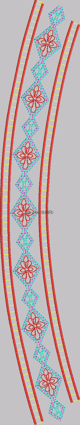 Bar code bending embroidery pattern album