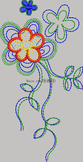 Simplicity of children's flowers embroidery pattern album