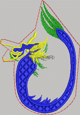 Dragon Abstract Mini embroidery pattern album