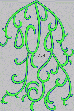 Curve abstraction embroidery pattern album