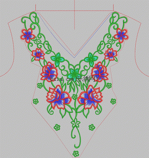 Collar flower embroidery pattern album