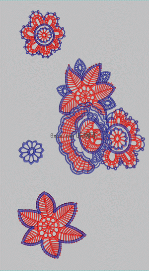 flowered dress embroidery pattern album