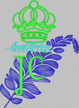 Crown leaf embroidery pattern album
