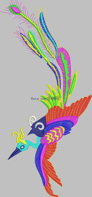 Auspicious Birds and Phoenixes embroidery pattern album