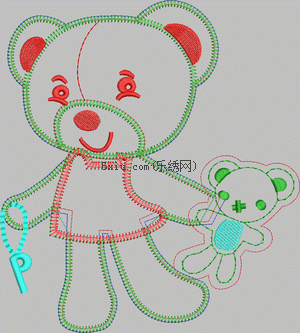 Bear applique embroidery pattern album