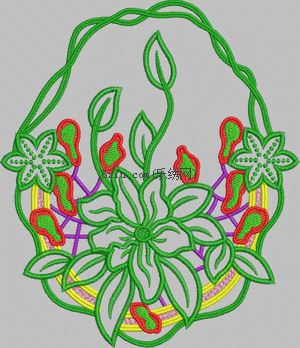 Round flower embroidery pattern album
