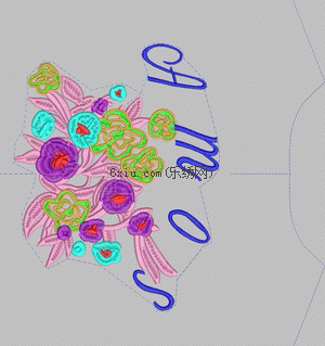 Abstract flower embroidery pattern album