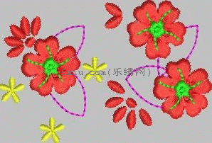 Simple flower shoes embroidery pattern album