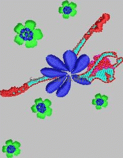 Simple flower shoes embroidery pattern album