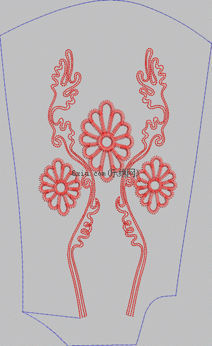Shoe curve embroidery pattern album
