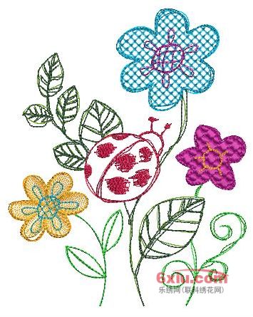 Free flora embroidery pattern album