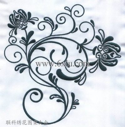 Curve flower embroidery pattern album