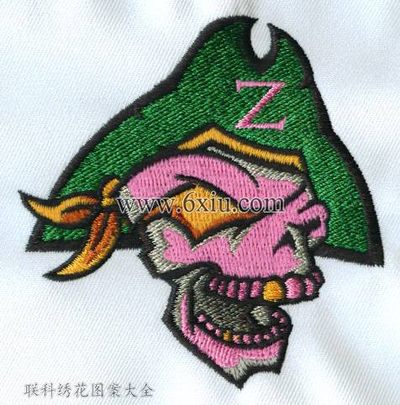 Skeleton pirate embroidery pattern album