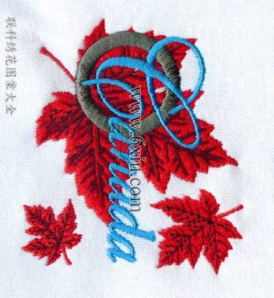 Maple Leaf Canada embroidery pattern album