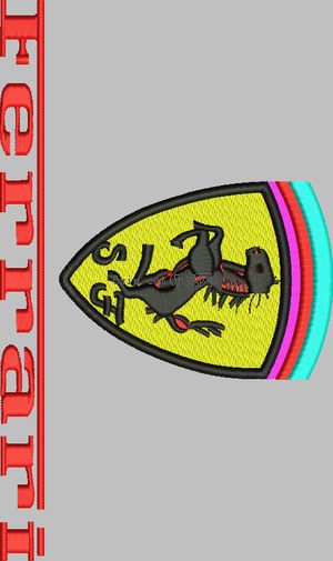 Badge horse Ferrari men's wear embroidery pattern album