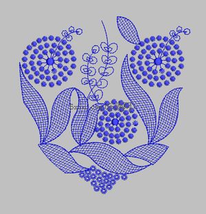 Synthetic flowers embroidery pattern album