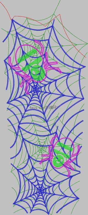 Abstract web spider web embroidery pattern album