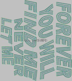 Alphabetic bead slices embroidery pattern album