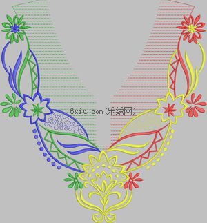 Collar Flower-MD63FB070 embroidery pattern album