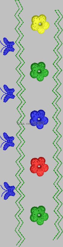 Stripe Flower-MD940A376 embroidery pattern album