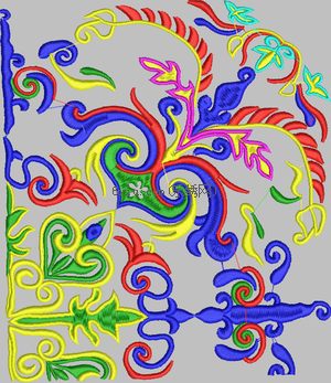 CNUHE2B abstraction embroidery pattern album
