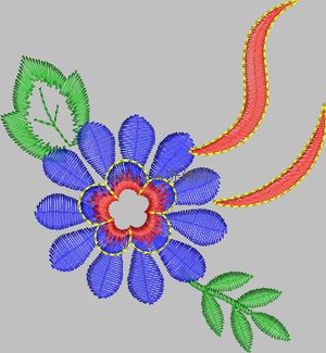 Simple children's wear florets embroidery pattern album