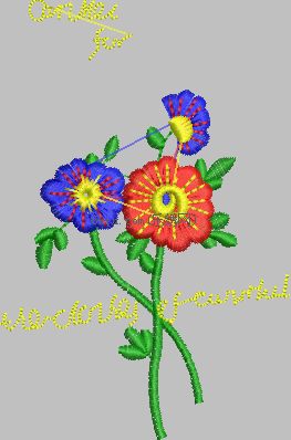 Small flower pattern less than 5,000 stitches embroidery pattern album