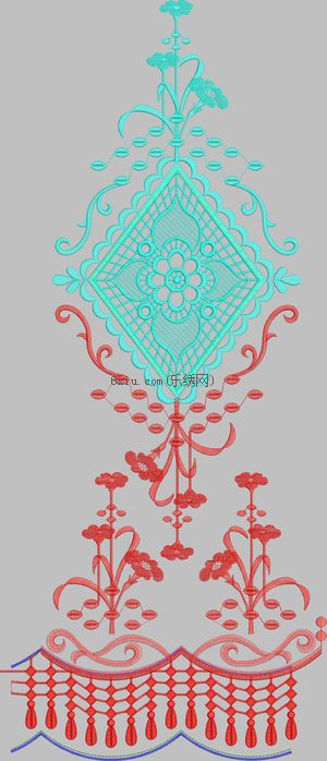 Curtain Flower-M0BA9742F embroidery pattern album