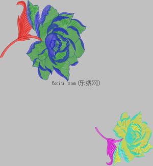 Two Roses-M75E98FD7 embroidery pattern album
